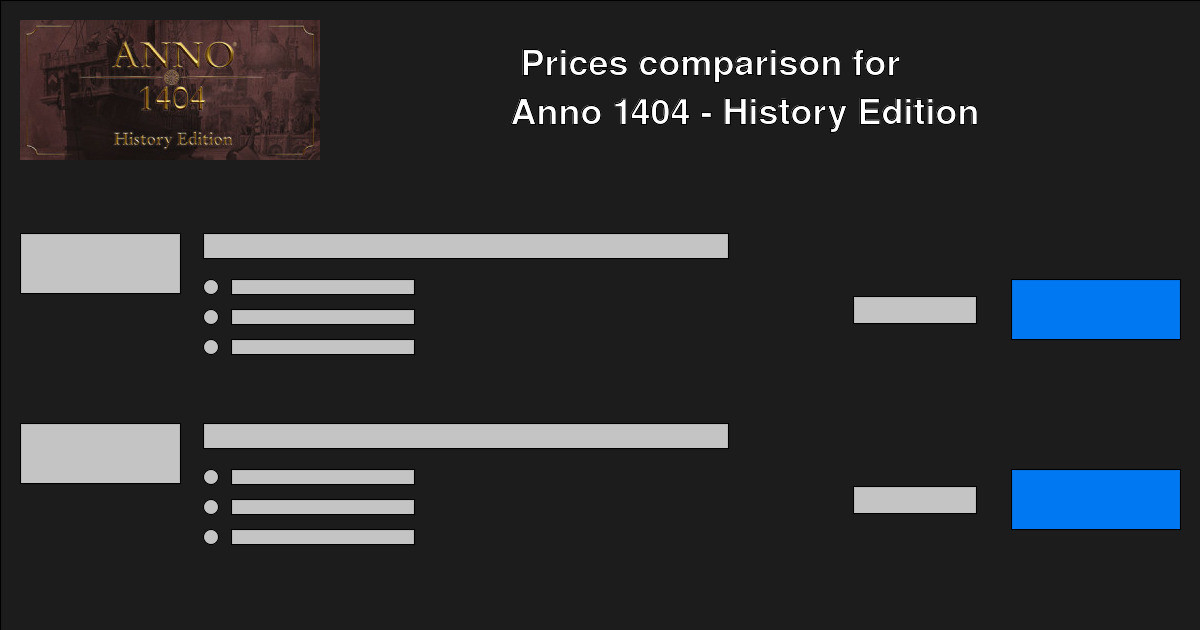 Buy Anno 1404 History Edition Cheap Price Compare
