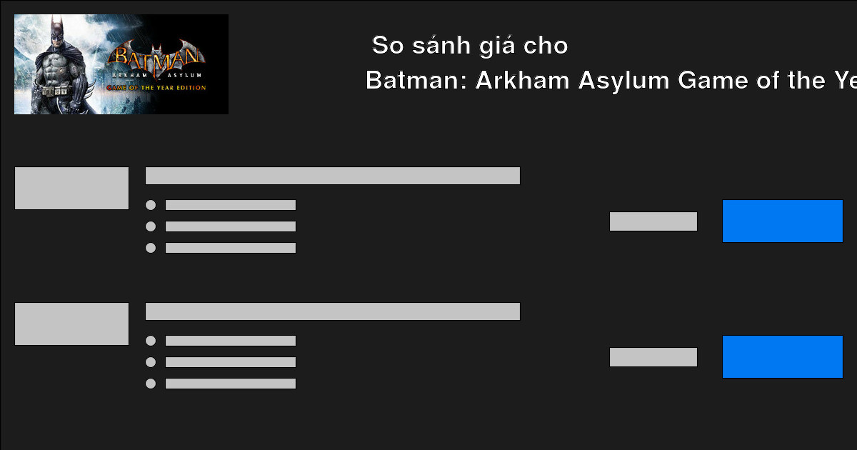 Mua Batman: Arkham Asylum Game of the Year Edition giá rẻ - So sánh giá