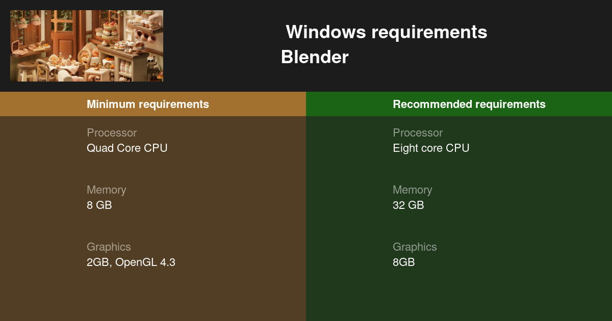 blender latest version system requirements
