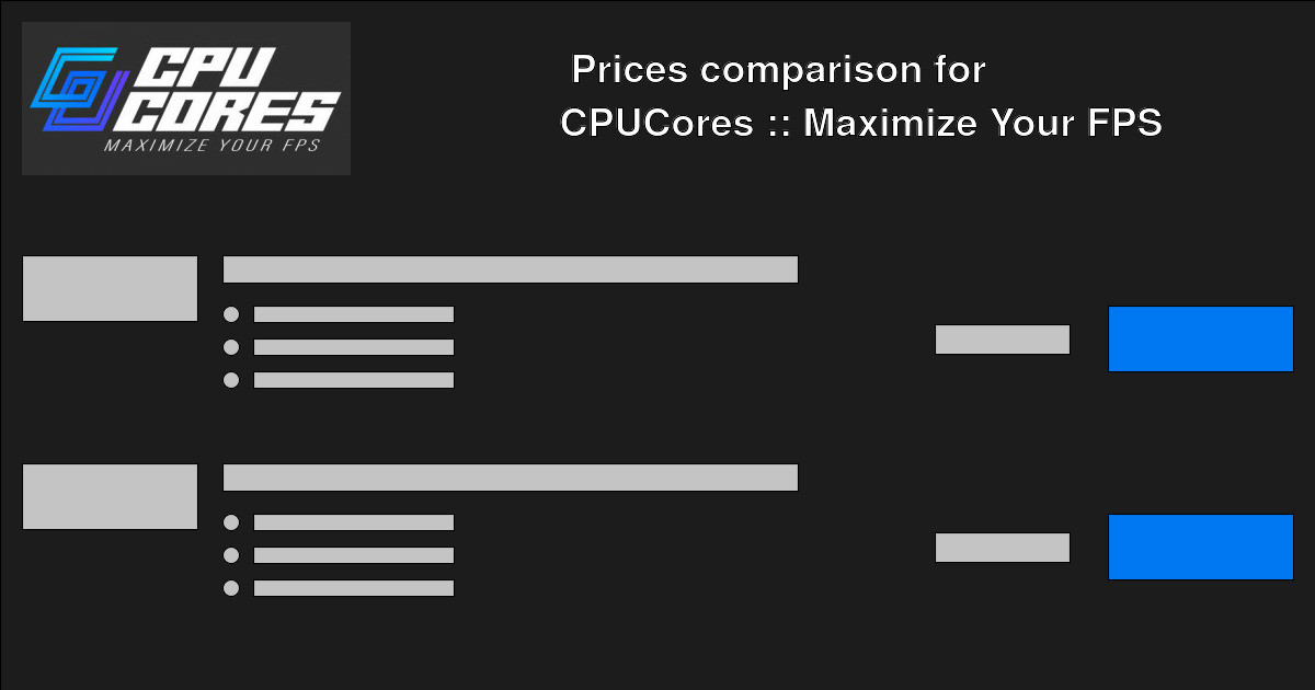 Buy Cpucores Maximize Your Fps Cheap Price Compare