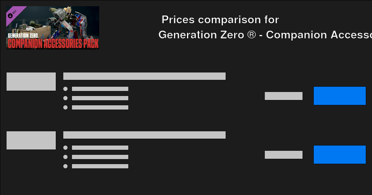 Generation Zero ® - Companion Accessories Pack Cd Keys — Buy Cheap 