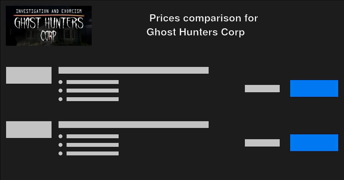 Ghost Hunters Corp CD Keys — Buy Cheap Ghost Hunters Corp CD Game Keys