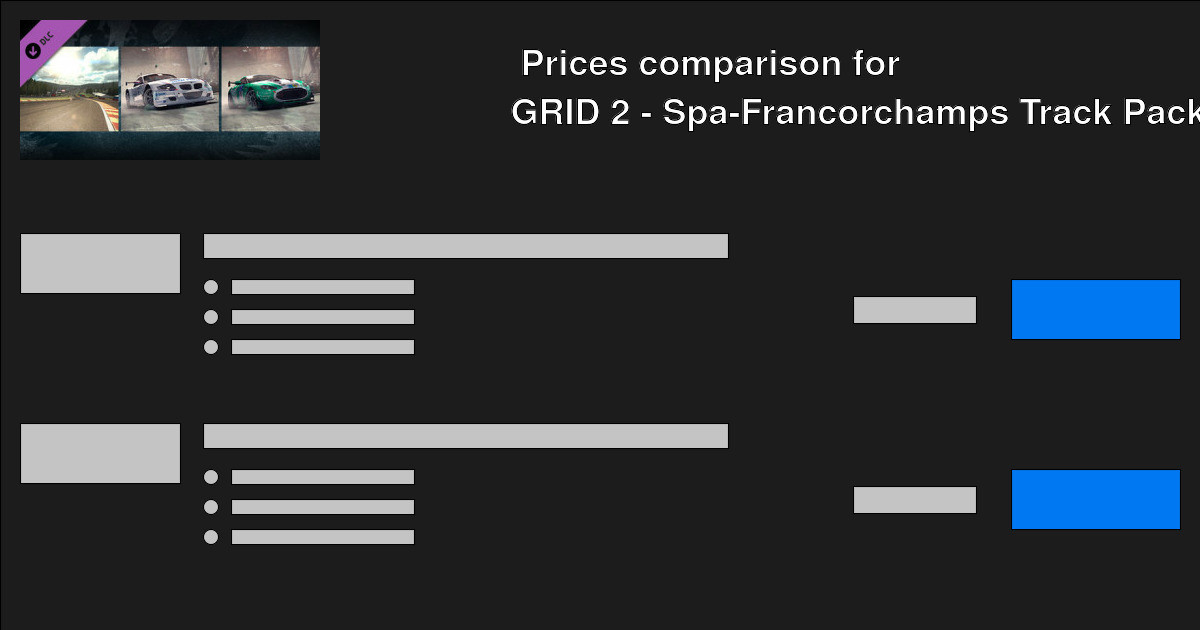 Buy GRID 2 - Spa-Francorchamps Track Pack cheap - Price ...