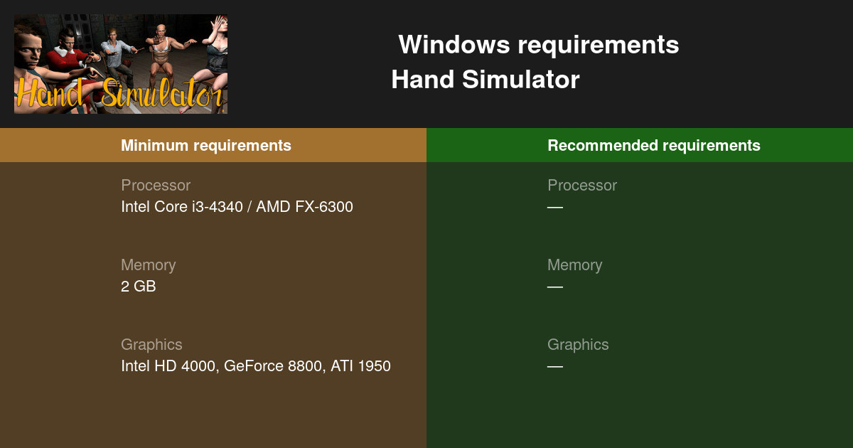 Hand Simulator System Requirements: Can You Run It?