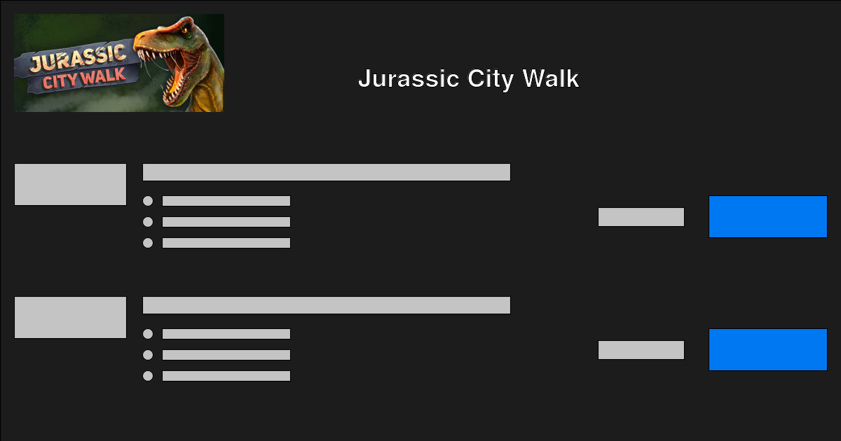 Jurassic City Walk 싸게 구매 가격 비교 