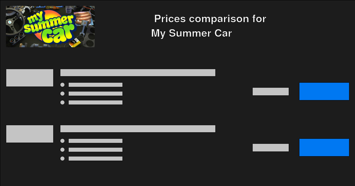 Buy My Summer Car CD Key Compare Prices