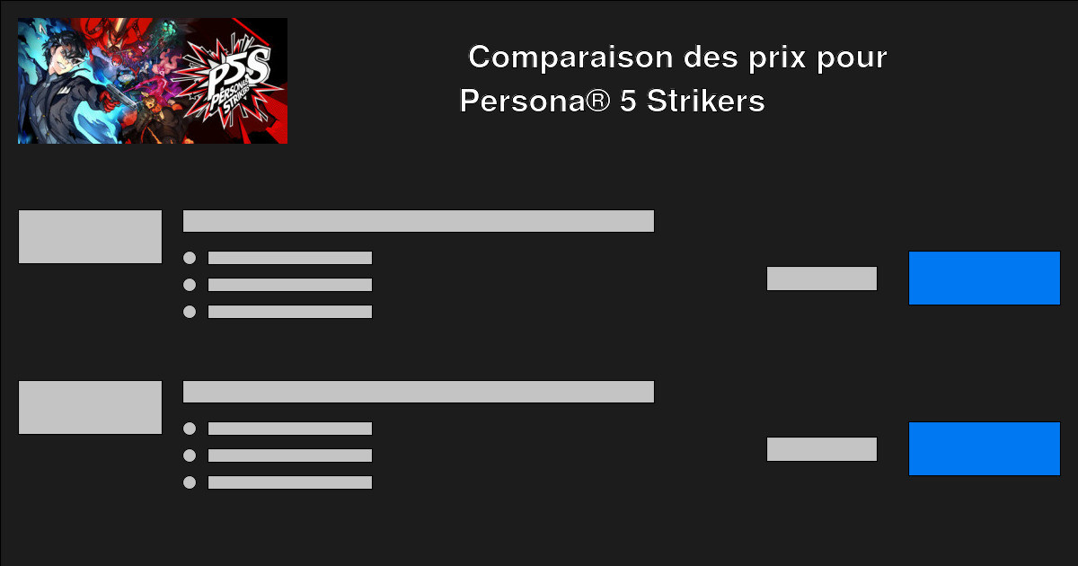 Acheter Persona 5 Strikers pas cher - Comparaison des prix