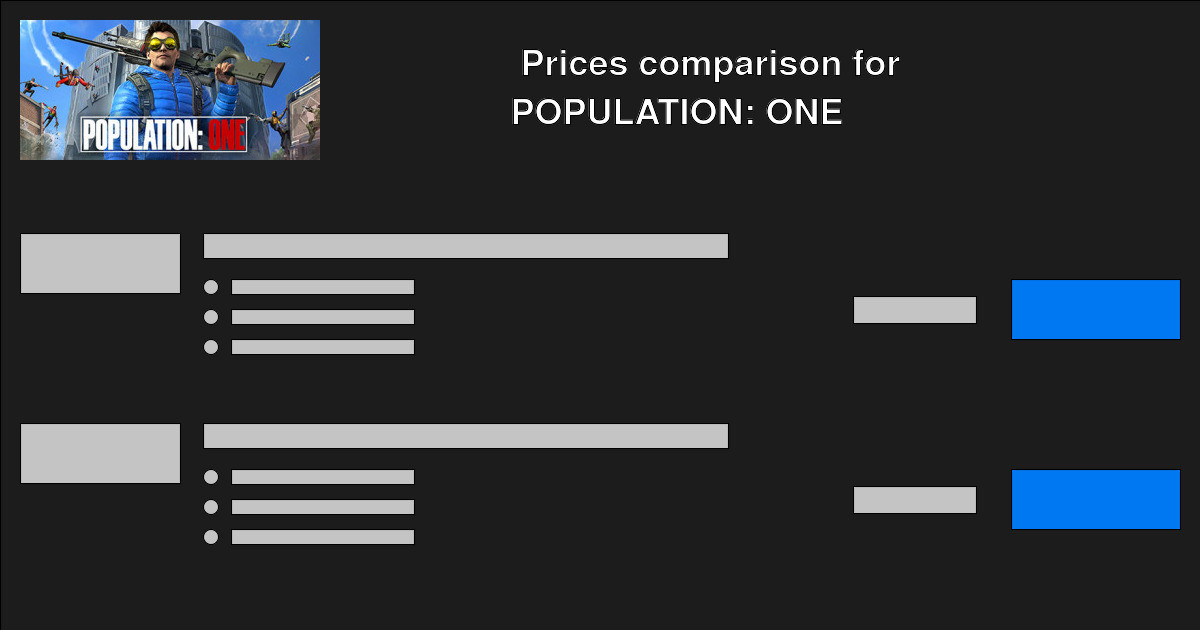 POPULATION ONE CD Keys — Buy Cheap POPULATION ONE CD Game Keys Online