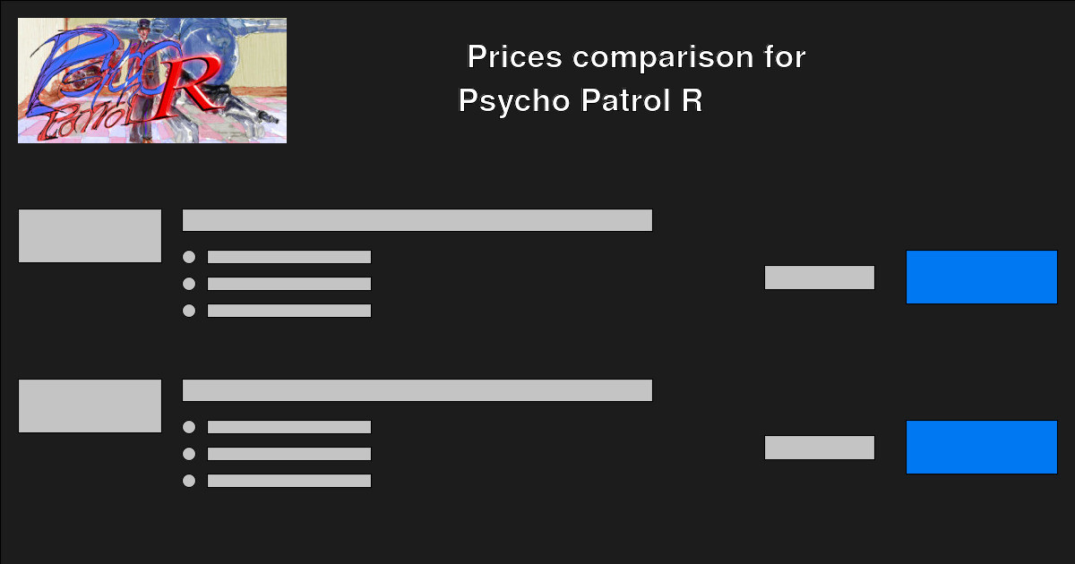 Psycho Patrol R CD Keys — Buy Cheap Psycho Patrol R CD Game Keys Online ...
