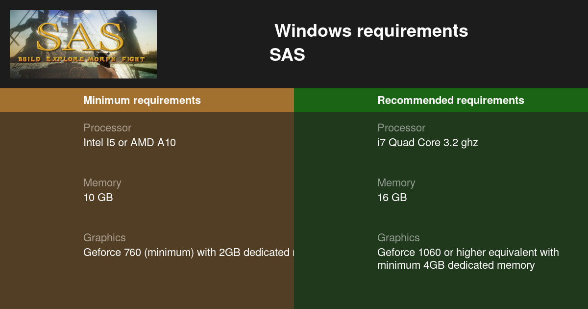 system requirements for vspace server
