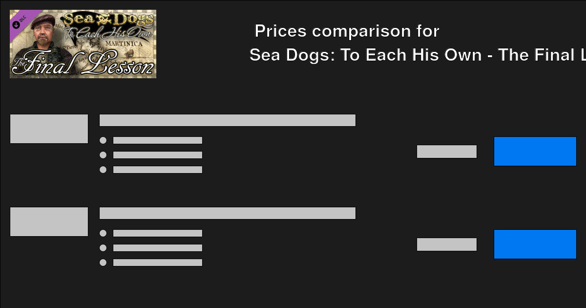 Sea Dogs To Each His Own The Final Lesson CD Keys — Buy Cheap Sea