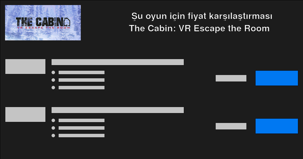 Ucuz The Cabin: VR Escape the Room satın al - Fiyat ...