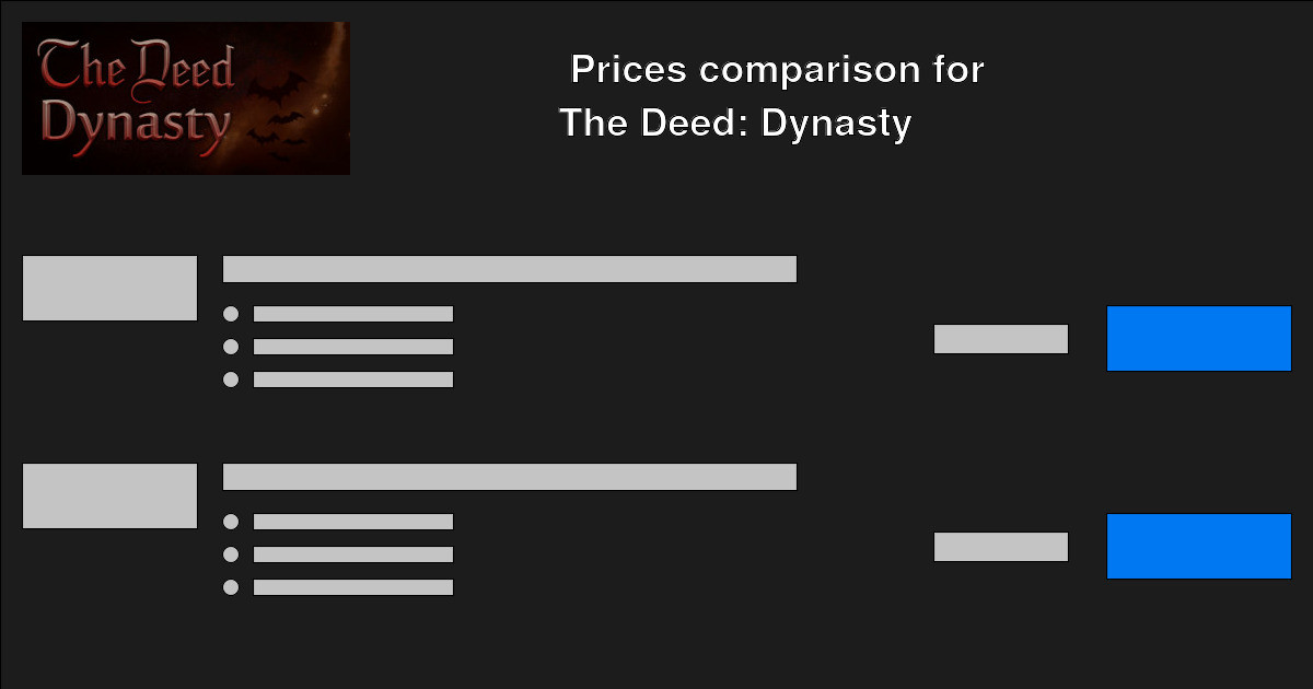 The Deed Dynasty CD Keys — Buy Cheap The Deed Dynasty CD Game Keys