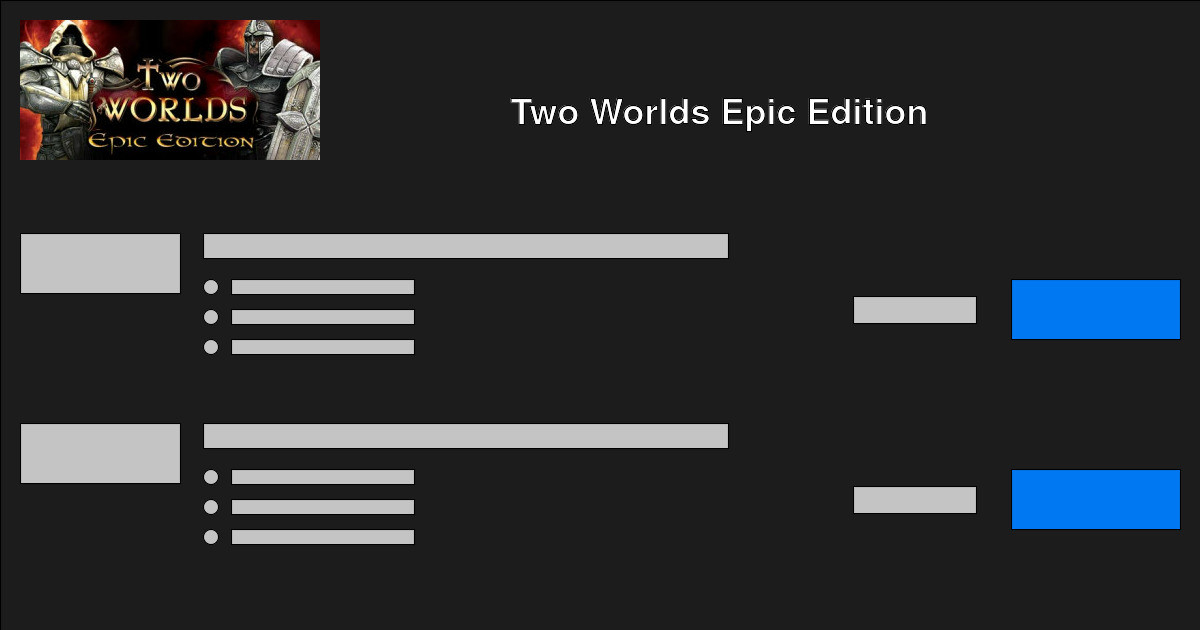 購入 Two Worlds Epic Edition安い 価格比較