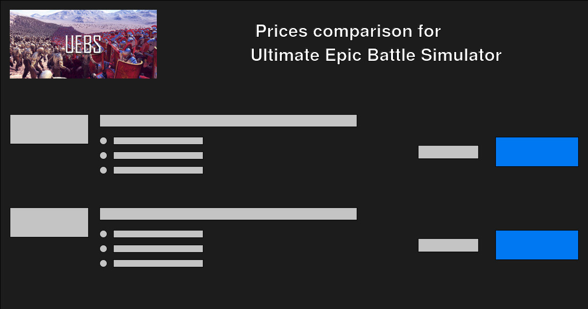 Buy Ultimate Epic Battle Simulator Cheap Price Compare