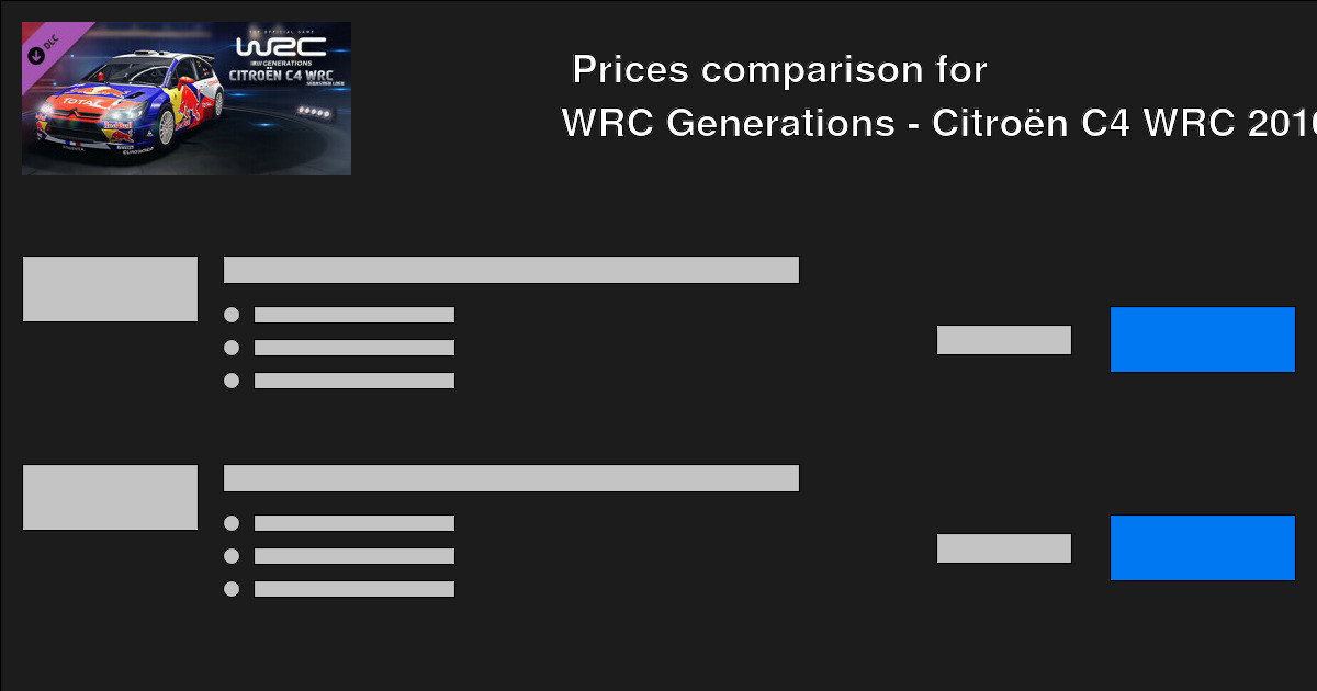 WRC Generations - Citroën C4 WRC 2010 CD Keys — Buy Cheap WRC ...